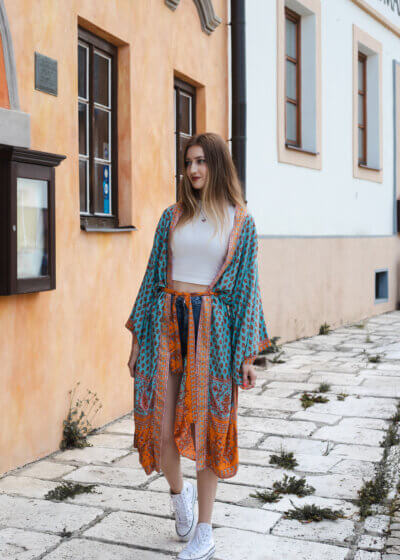 Exotické dlhé kimono