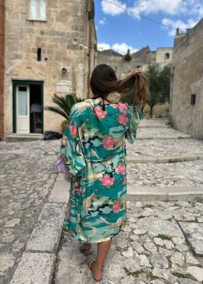Dámske oversize kimono Kaori zo zadu